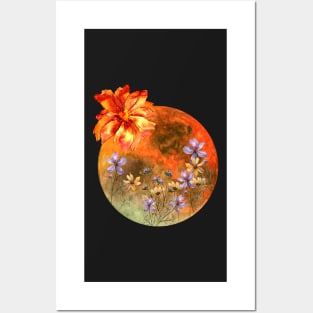 Autumn colours harvest moon  fall positive thinking Posters and Art